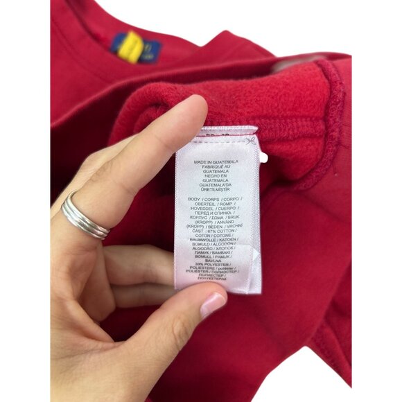 Polo Ralph Lauren Kid's M (10-12) Red Sweatshirt Polo Bear Christmas Tree - Picture 7 of 7